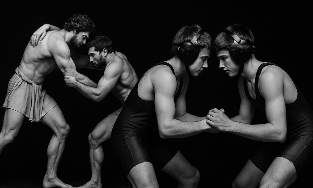 the history of greek and youth wrestling